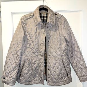Burberry Brit peplum style quilted jacket